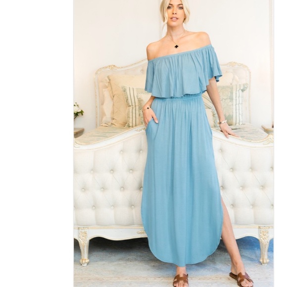 Off The Shoulder Maxi Dress - Picture 2 of 5